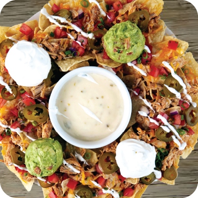 tex mex chicken nachos