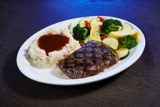 6 oz flat iron steak callout